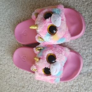 Ty Kids Pink Unicorn Slides (Size 11-13)